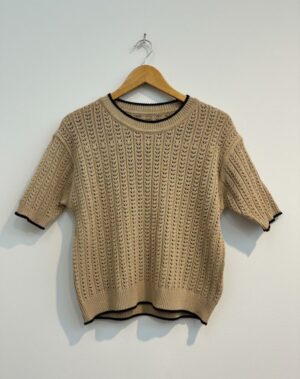 Remera Azucena de Hilo Combinada